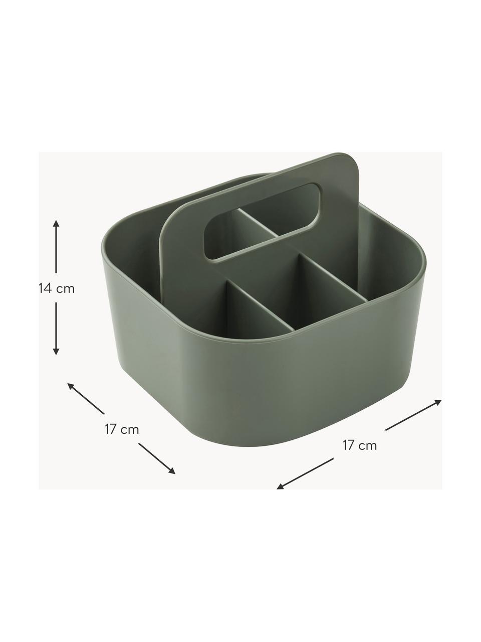 Organisateur May, 60 % plastique ABS recyclé, 40 % plastique ABS, Vert sauge, larg. 17 x haut. 14 cm