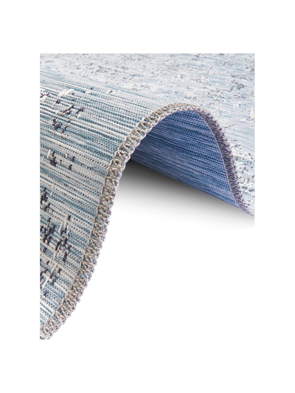 In- & Outdoor-Teppich Orient im Vintage Style, 100% Polypropylen, Blautöne, B 190 x L 290 cm (Größe L)