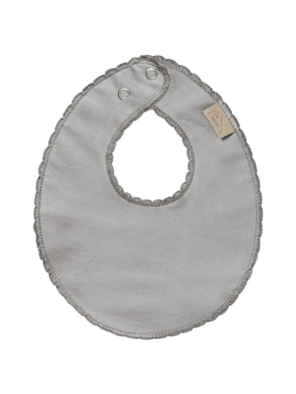 Bavaglino in cotone organico Protect, 100% cotone organico, Grigio, Larg. 20 x Lung. 23 cm