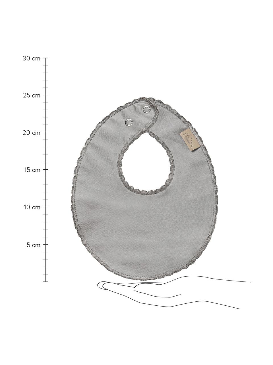 Lätzchen Protect, 100% Biobaumwolle, Grau, 20 x 23 cm