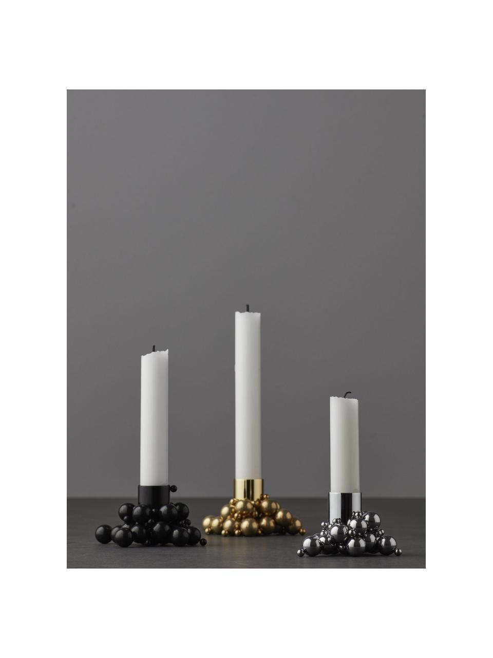 Candelabro magnético Molekyl, Acero recubierto, Negro, Ø 3 x Al 4 cm