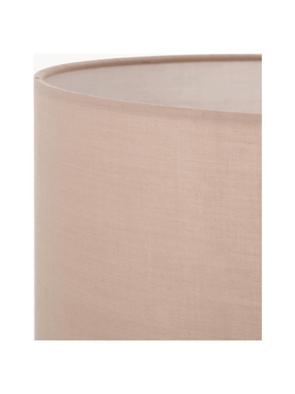 Lampada da tavolo grande con base in cemento Mosaik, Paralume: miscela di cotone, Rosa cipria, bianco, Ø 33 x Alt. 50 cm