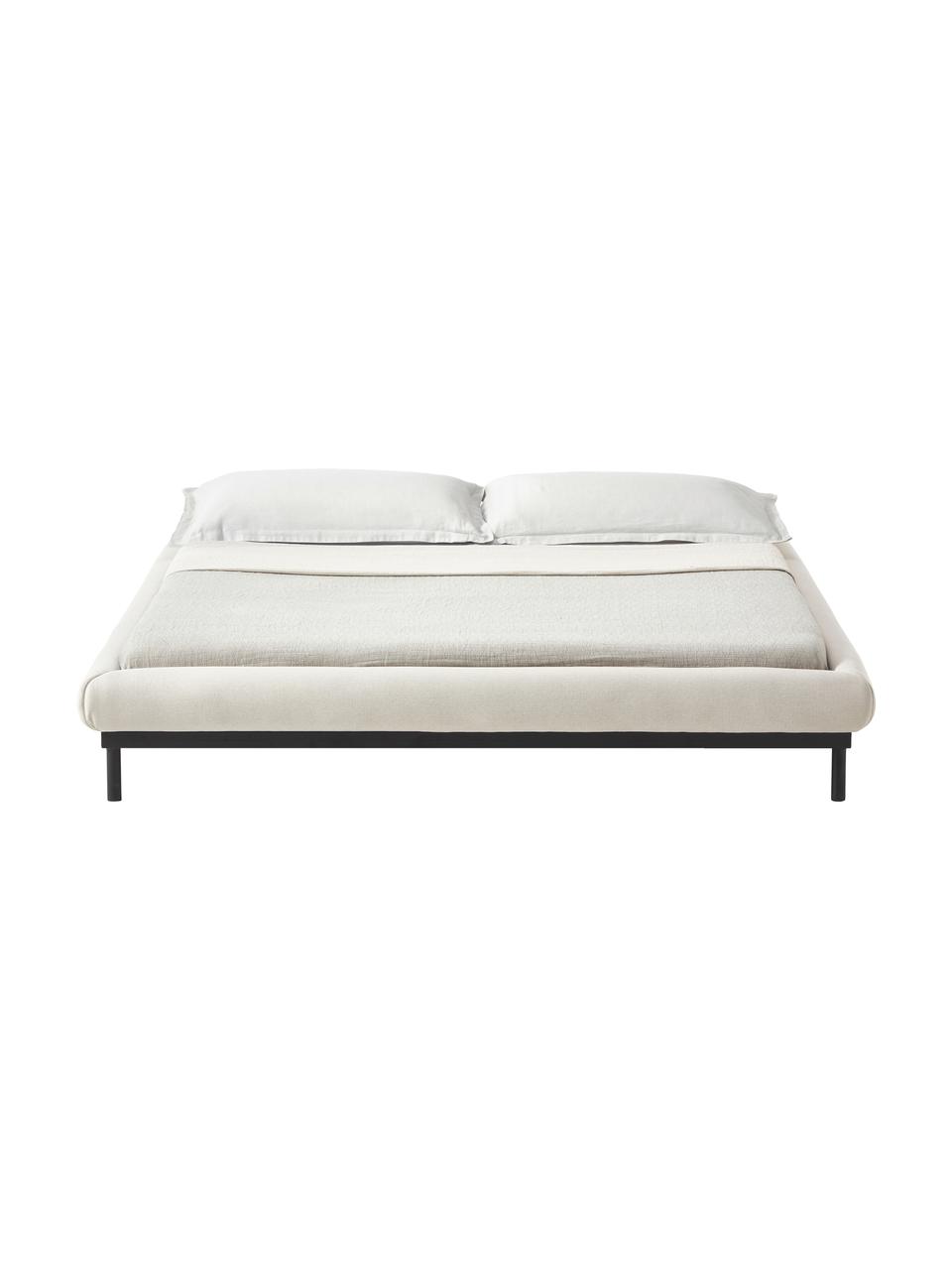 Čalouněná postel bez čela Meya, Béžová, Š 140 cm, D 200 cm