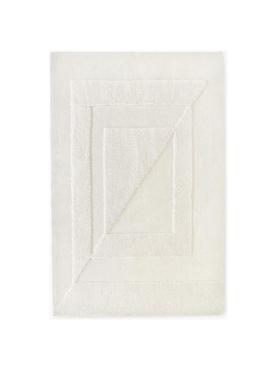Načechraný koberec s vysokým vlasem a strukturovaným povrchem Zion, Krémově bílá, Š 200 cm, D 300 cm (velikost L)