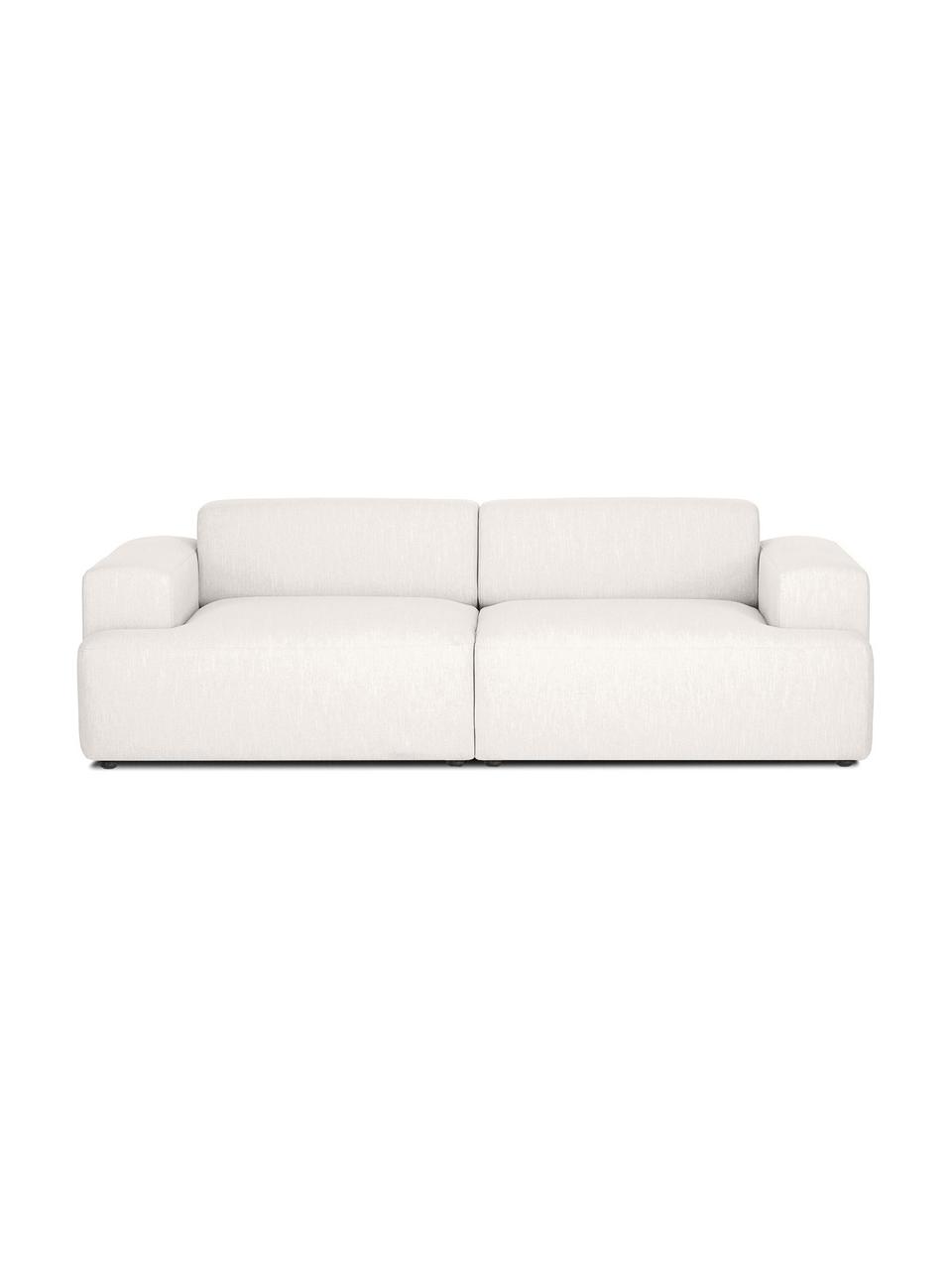 Sofa Melva (3-osobowa), Tapicerka: 100% poliester Dzięki tka, Stelaż: lite drewno sosnowe, cert, Nogi: tworzywo sztuczne, Greige tkanina, S 238 x G 101 cm