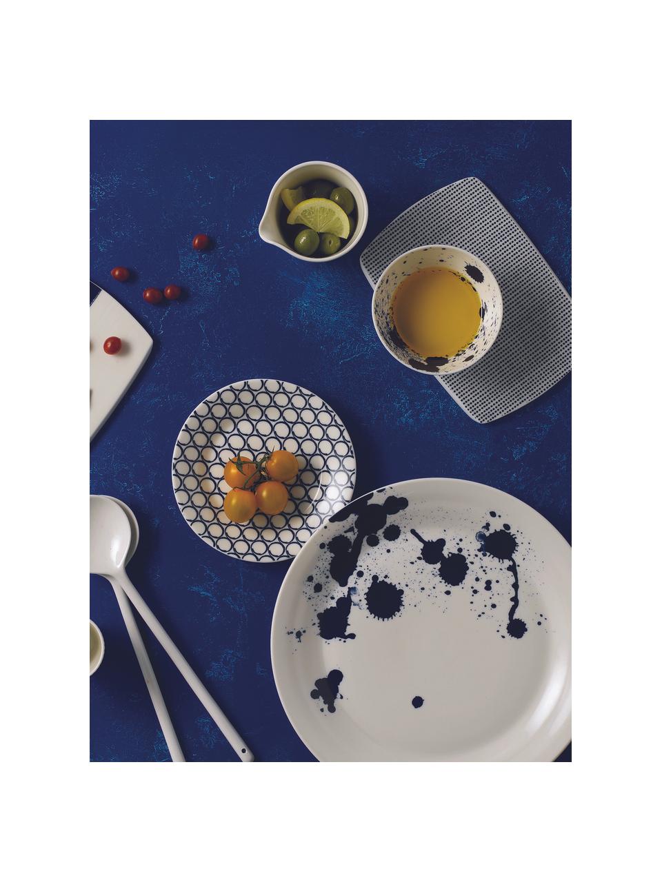 Talerz śniadaniowy z porcelany Pacific Blue, Porcelana, Abstrakcyjny, Ø 24 cm