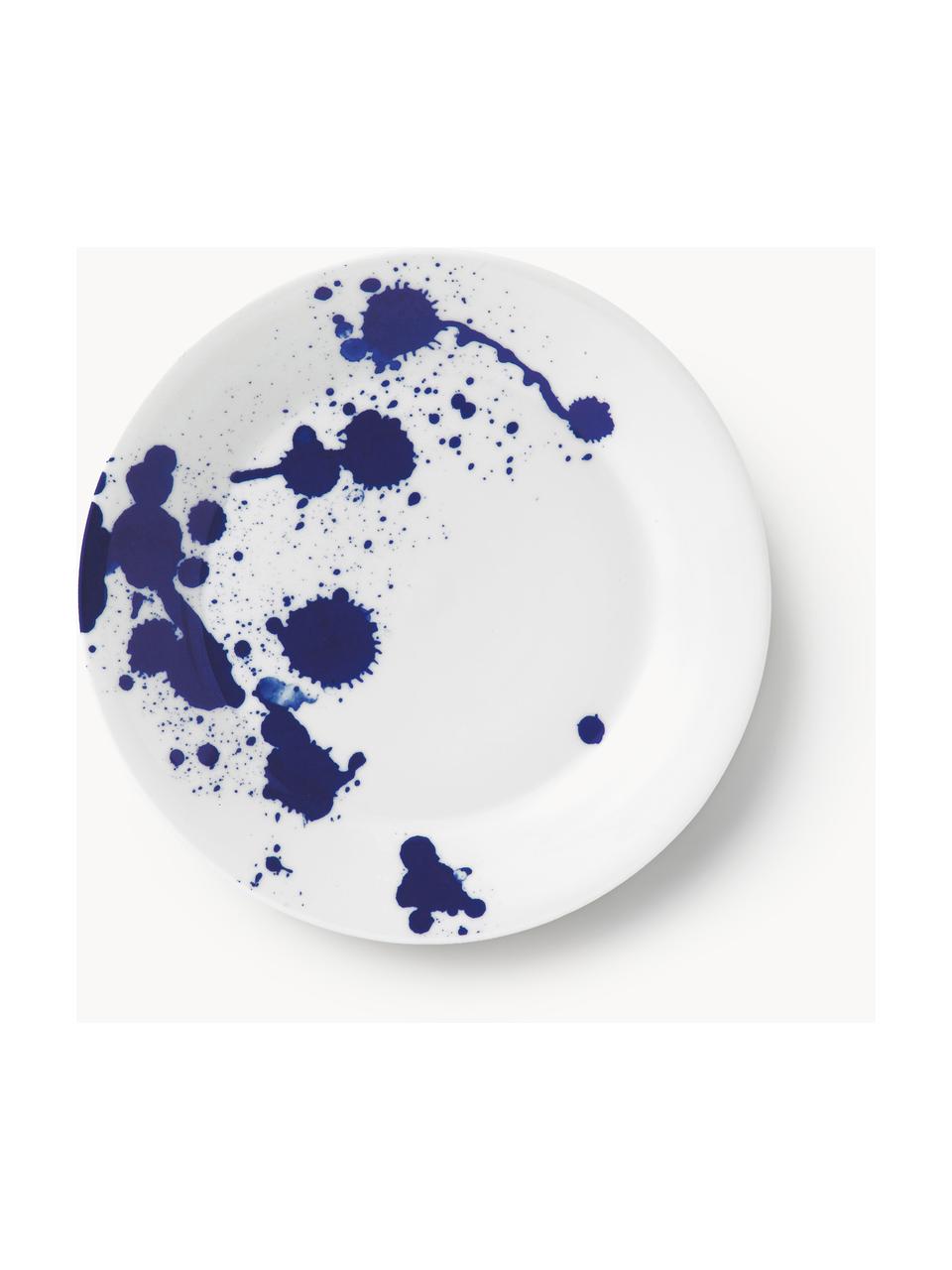 Snídaňový talíř z porcelánu Pacific Blue, Porcelán, Abstraktní, Ø 24 cm