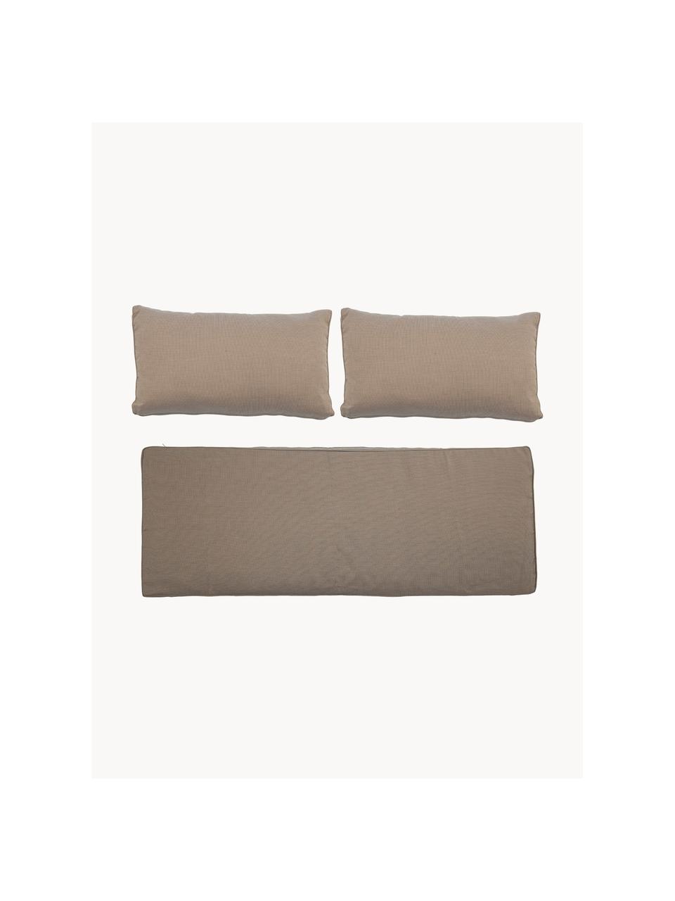 Lounge kussenhoes Mundo, set van 3, 100% polyester, Beige, Set met verschillende formaten