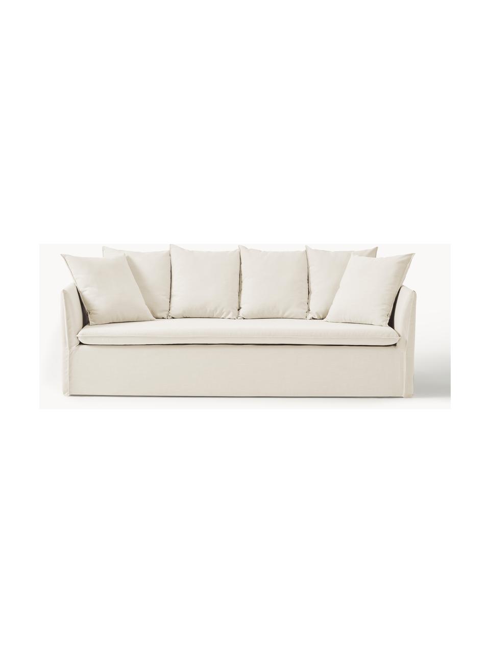 Sofa Mila (3-Sitzer), Bezug: 100% Polyester Der hochwe, Gestell: Kieferholz, Faserplatte, , Webstoff Beige, B 220 x T 93 cm