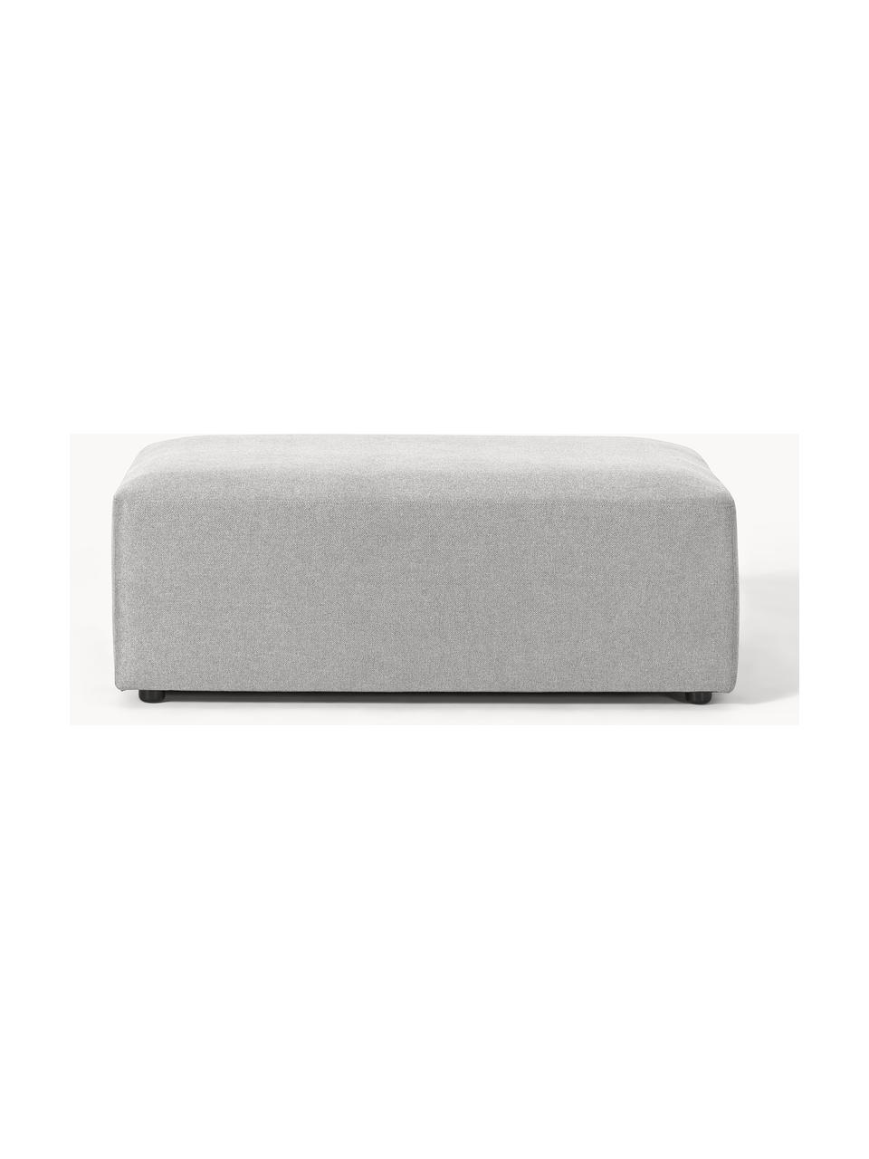 Pouf XL Melva, larg 116 x prof. 72 cm, Tissu gris clair, larg. 116 x prof. 72 cm