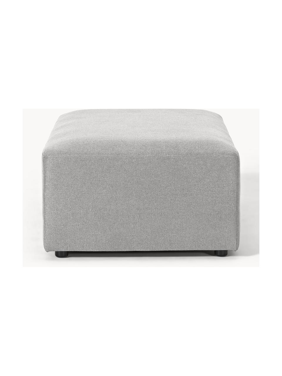 Pouf XL Melva, larg 116 x prof. 72 cm, Tissu gris clair, larg. 116 x prof. 72 cm