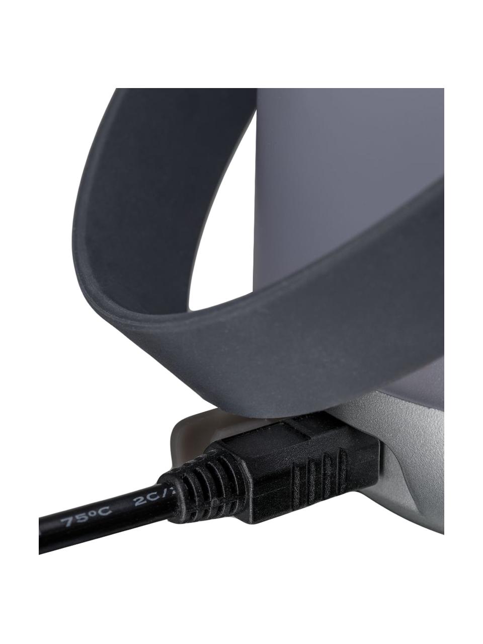 Zewnętrzna lampa mobilna z funkcją przyciemniania Clutch, Biały, szary, Ø 9 cm, W 12 cm