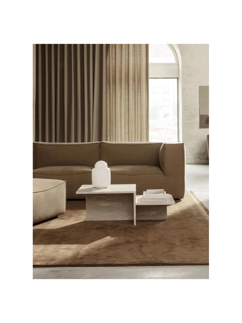 Travertin-Couchtisch Distinct mit zwei Tischplatten, Travertin, Travertin Beige, B 100 x T 55 cm