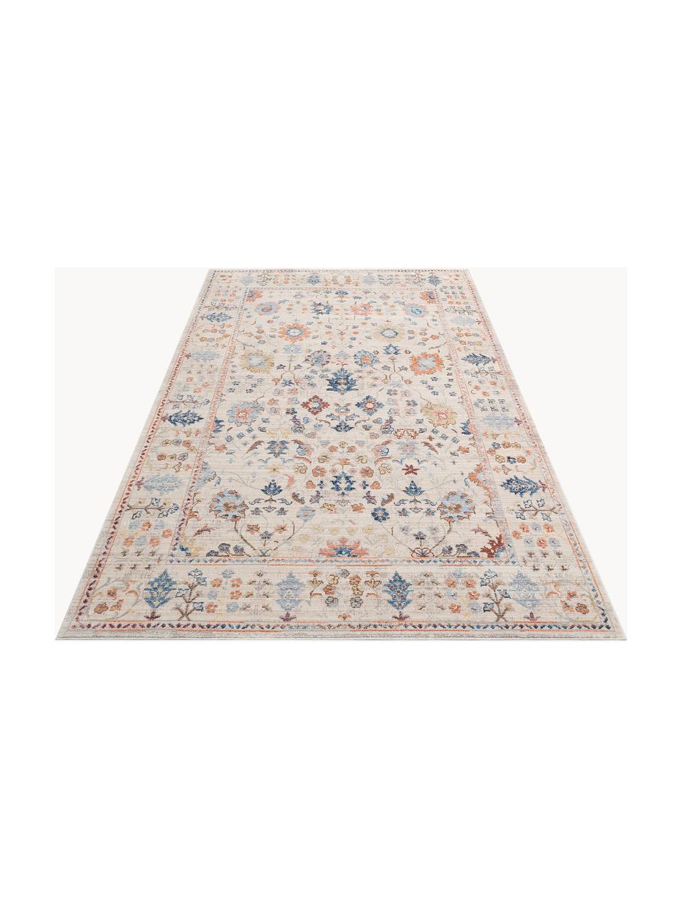 Kurzflor-Teppich Heritage mit bunten Ornamenten, Flor: 100% Polyester, Hellbeige, Bunt, B 160 x L 236 cm (Grösse M)