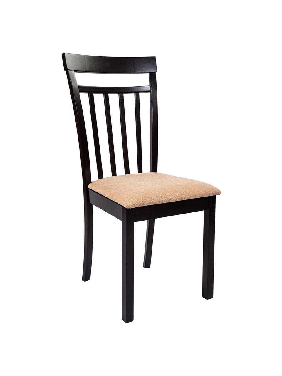 Silla tapizada Sofia, Estructura: madera, Tapizado: poliéster, Negro, beige, An 44 x Al 95 cm