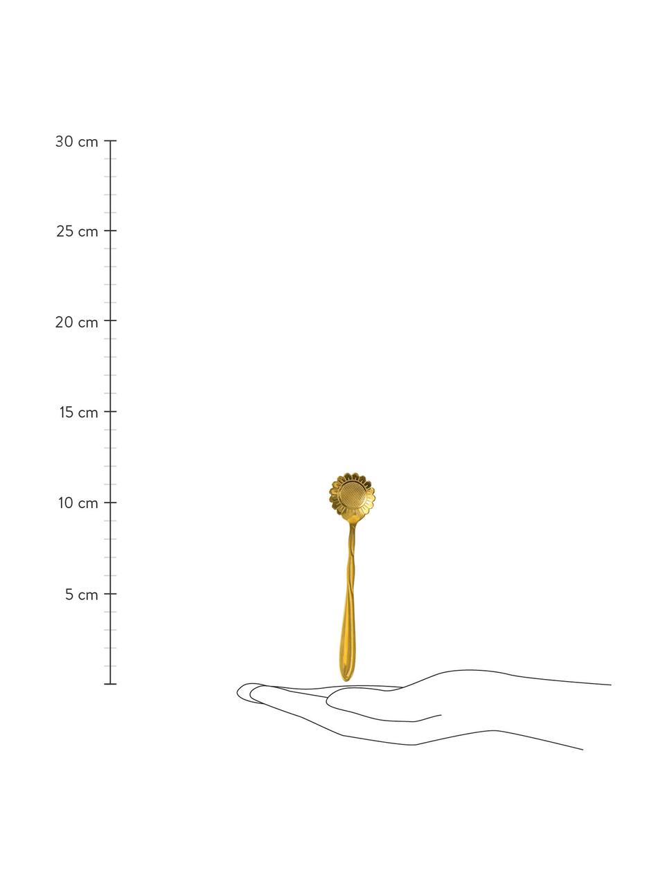 Set 6 cucchiaini da tè Flower, Acciaio inossidabile rivestito

Le posate sono realizzate in acciaio inossidabile. È quindi durevole, non arrugginisce ed è resistente ai batteri, Dorato, Lung. 12 cm