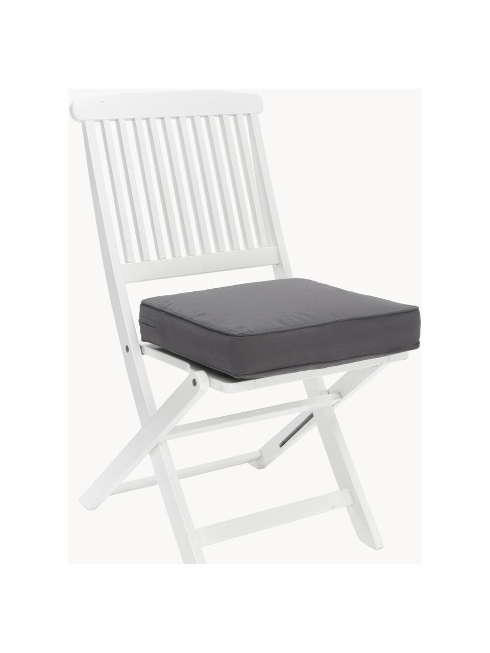 Cojines de asiento altos Zoey, 2 uds., Funda: 100% algodón, Gris oscuro, An 40 x L 40 cm