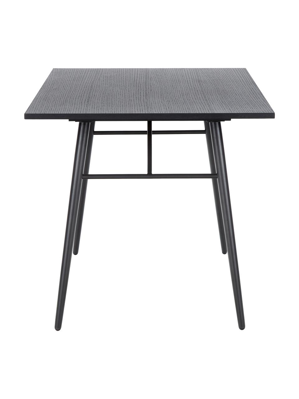 Table en métal et bois Jette, Noir