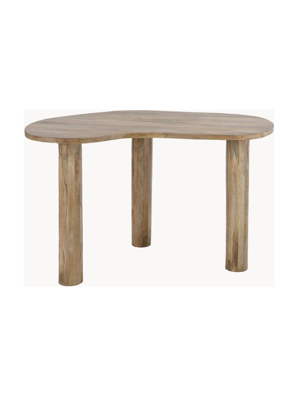 Pracovný stôl z mangového dreva Emilia, Lakované mangové drevo, Mangové drevo, Š 125 x H 86 cm