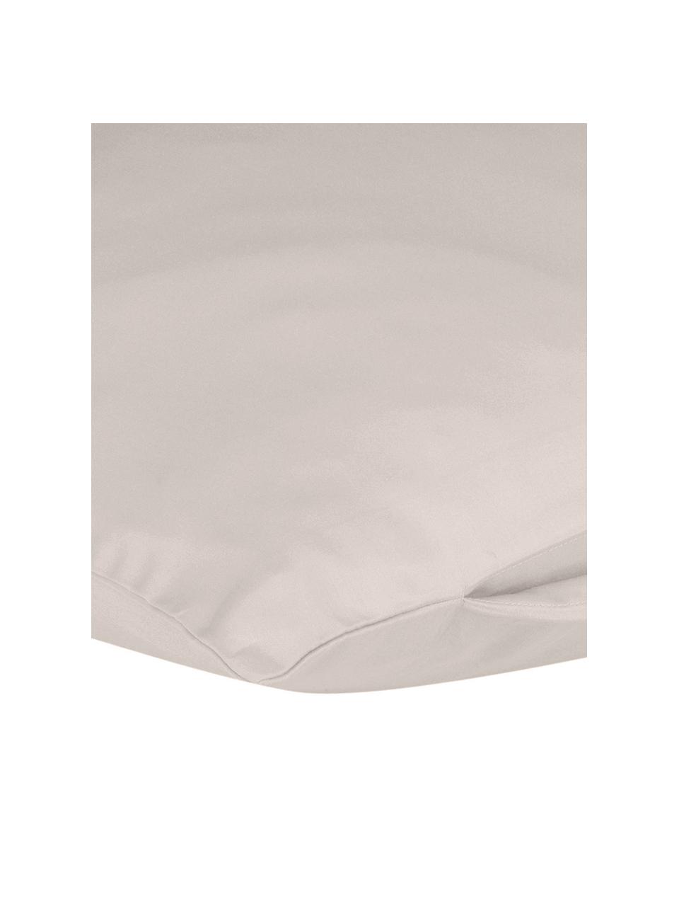 Funda de almohada de satén Comfort, Gris pardo, An 45 x L 85 cm