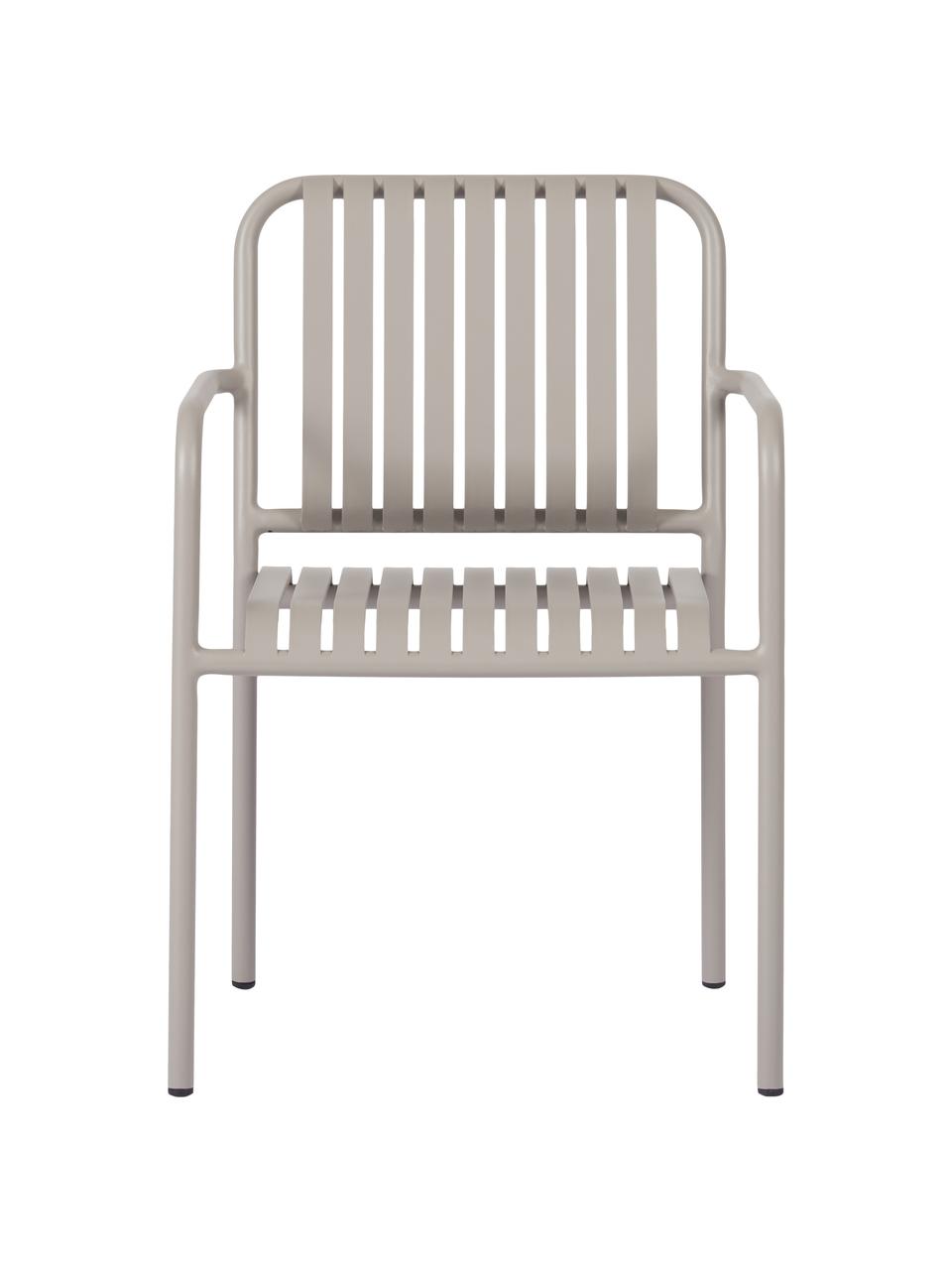 Skladacie záhradné stoličky Fabia, 2 ks, Plast, Svetlosivá, Š 57 x H 63 cm