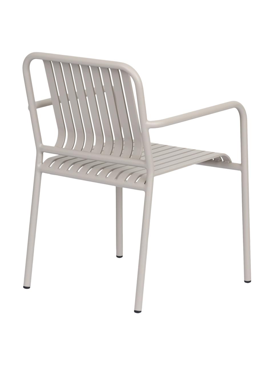 Chaises de jardin empilables Fabia, 2 pièces, Plastique, Gris clair, larg. 57 x prof. 63 cm