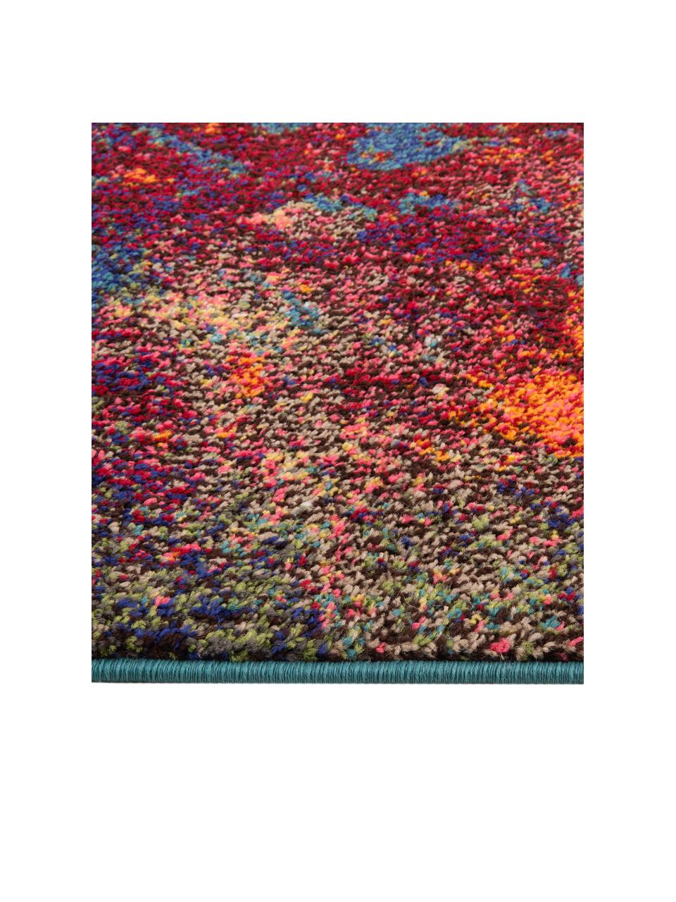 Dizajnový koberec s nízkym vlasom Celestial, Tóny červenej, tóny modrej, Š 120 x D 180 cm (veľkosť S)