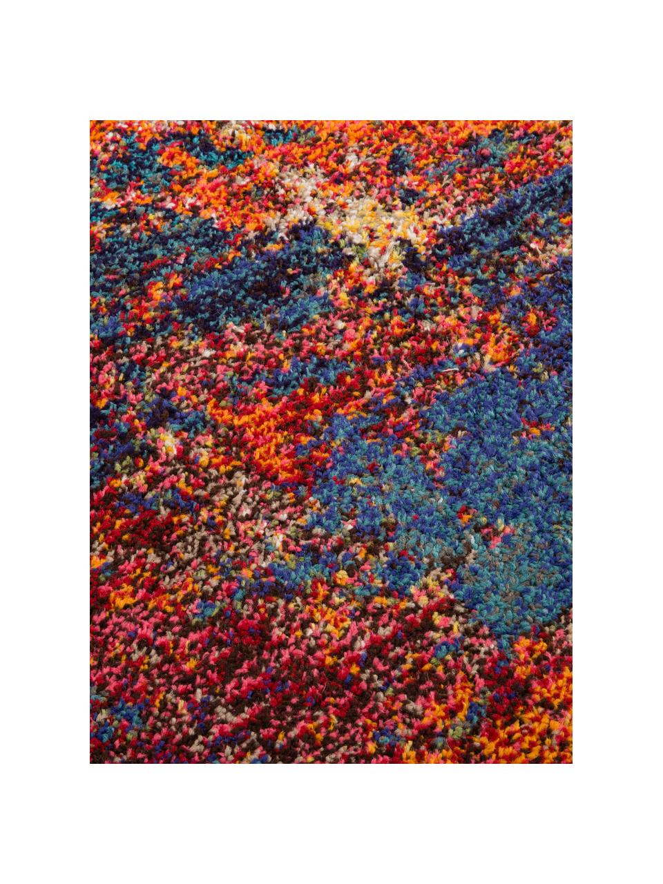 Tappeto di design a pelo corto Celestial, Retro: juta, Tonalità rosse, tonalità blu, Larg. 240 x Lung. 320 cm  (taglia L)