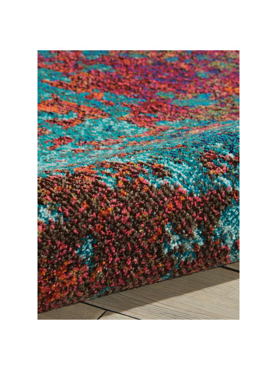Dizajnový koberec s nízkym vlasom Celestial, Tóny červenej, tóny modrej, Š 120 x D 180 cm (veľkosť S)