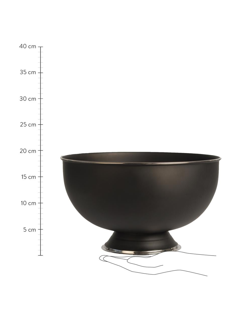 Secchiello per il ghiaccio nero opaco Elegance, Nero, acciaio inossidabile, Ø 31 x Alt. 19 cm