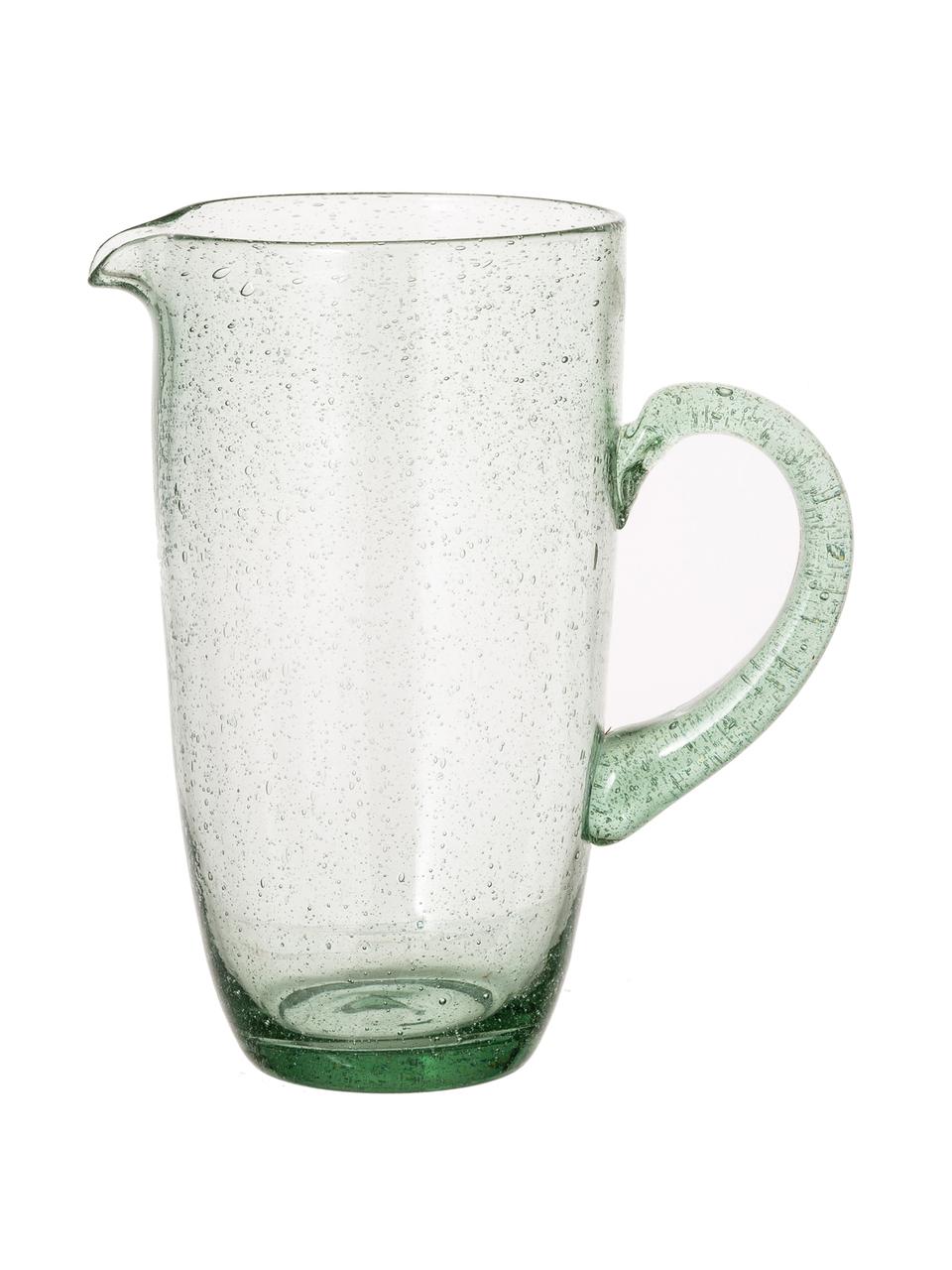 Brocca verde chiaro con bolle d'aria Victor, 1.1 L, Vetro, Verde chiaro, Alt. 21 cm