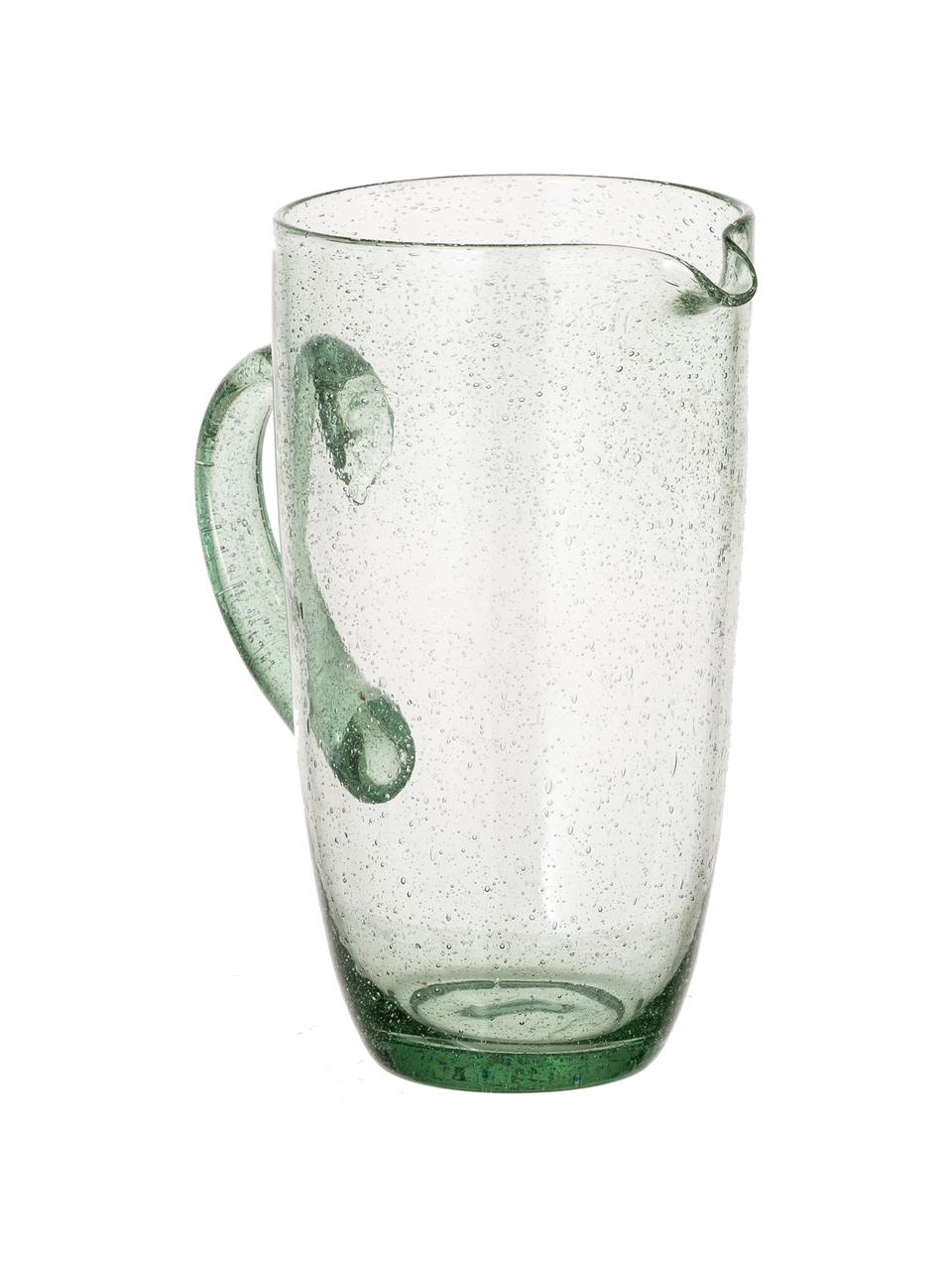 Brocca verde chiaro con bolle d'aria Victor, 1.1 L, Vetro, Verde chiaro, Alt. 21 cm