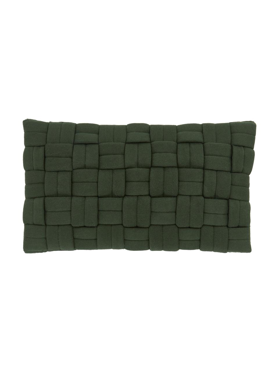 Funda de cojín Norman, Verde oscuro, An 30 x L 50 cm