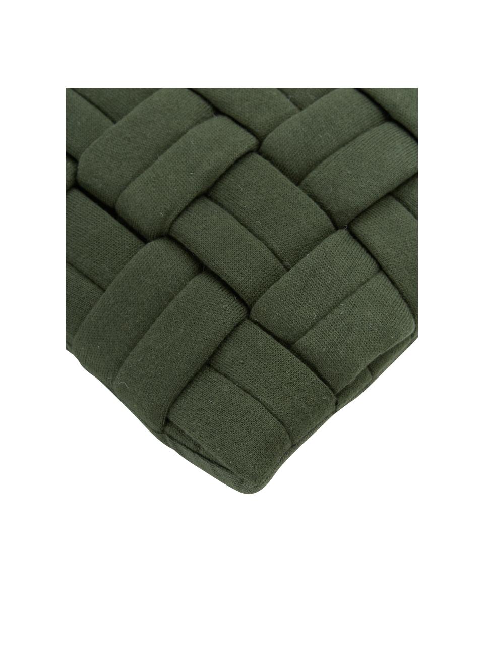 Tkaný povlak na polštář Norman, Tmavě zelená, Š 30 cm, D 50 cm