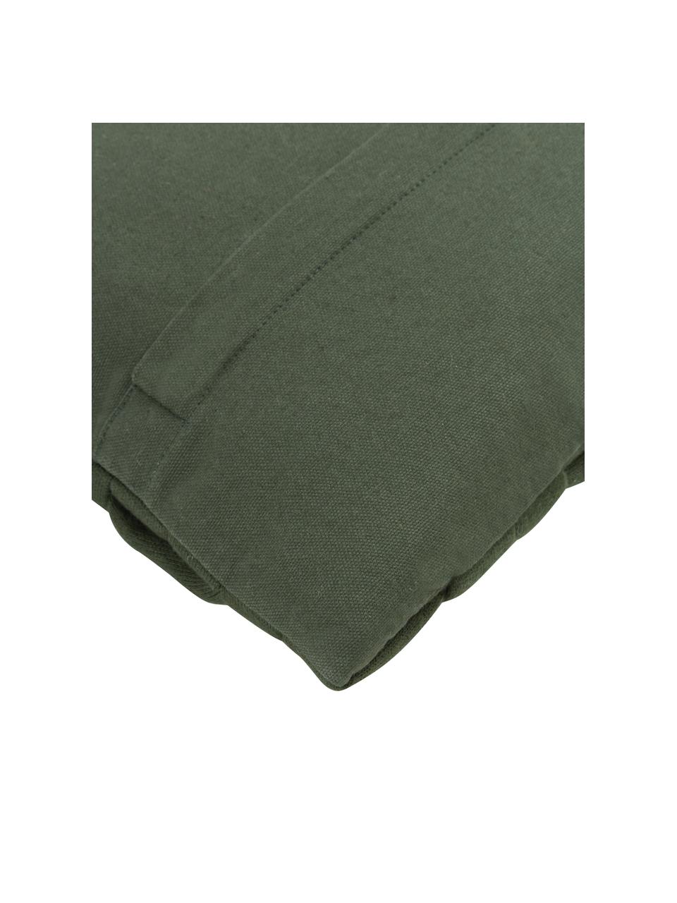 Federa arredo intrecciata color verde scuro Norman, Verde scuro, Larg. 30 x Lung. 50 cm