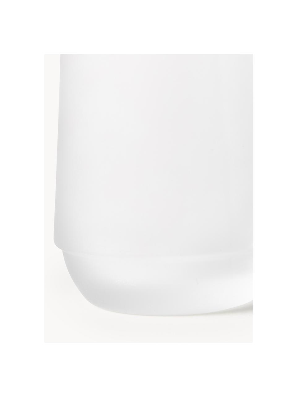 Sklenený pohár na zubné kefky Ocean, Sklo, Biela, polopriehľadná, Ø 8 x V 12 cm