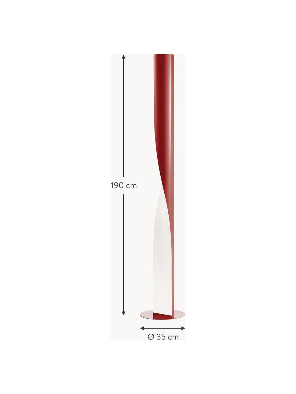 Grote vloerlamp Evita, dimbaar, Diffuser: stof, Rood, H 190 cm