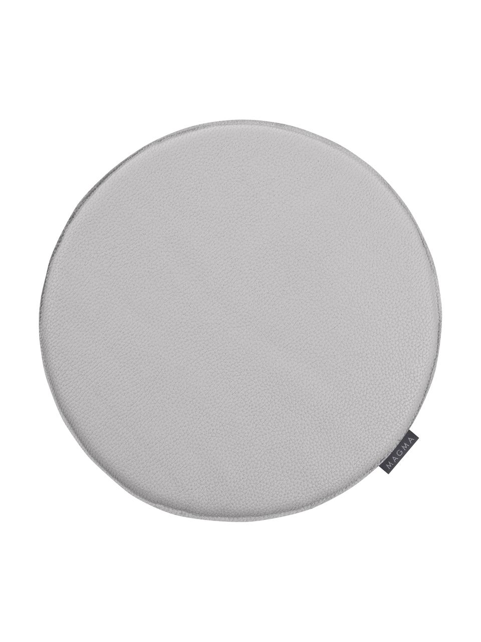 Galette de chaise ronde Luis, 2 pièces, 100 % polyester, Gris, Ø 37 cm