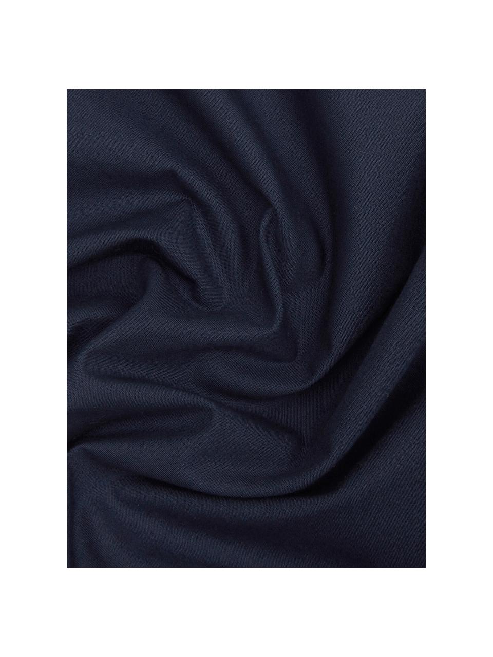 Parure copripiumino in percalle Elsie, Tessuto: percalle Densità del filo, Blu scuro, Larg. 255 x Lung. 200 cm, 3 pz