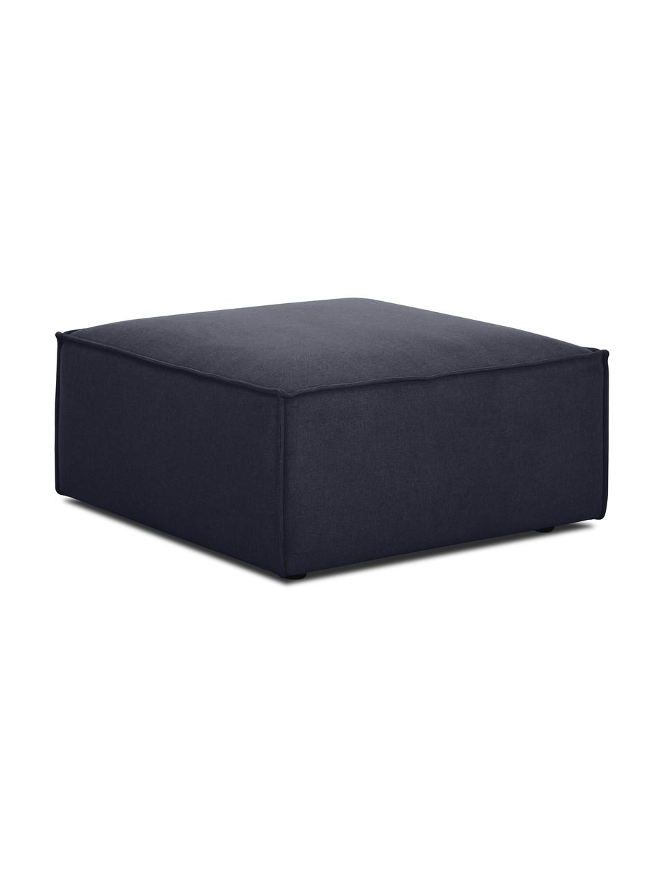 Pouf canapé Lennon, Tissu bleu foncé, larg. 88 x haut. 43 cm