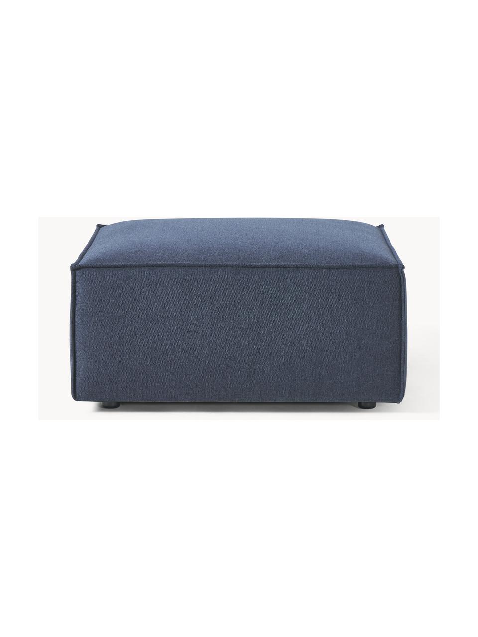 Pouf Lennon, Tissu bleu foncé, larg. 88 x prof. 88 cm