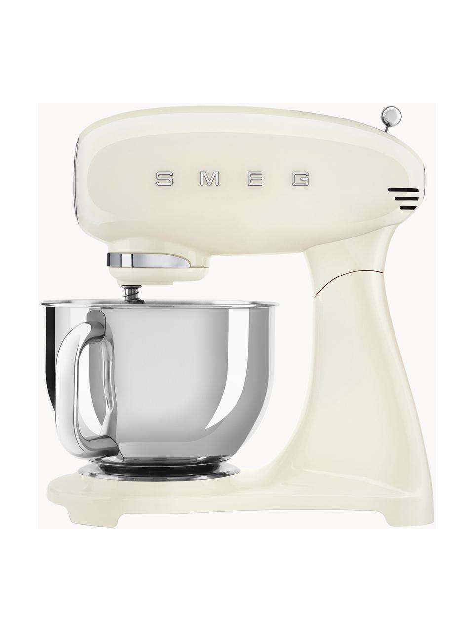 Keukenmachine 50's Style, Schaal: glas, Glanzend crèmewit, B 40 x H 38 cm