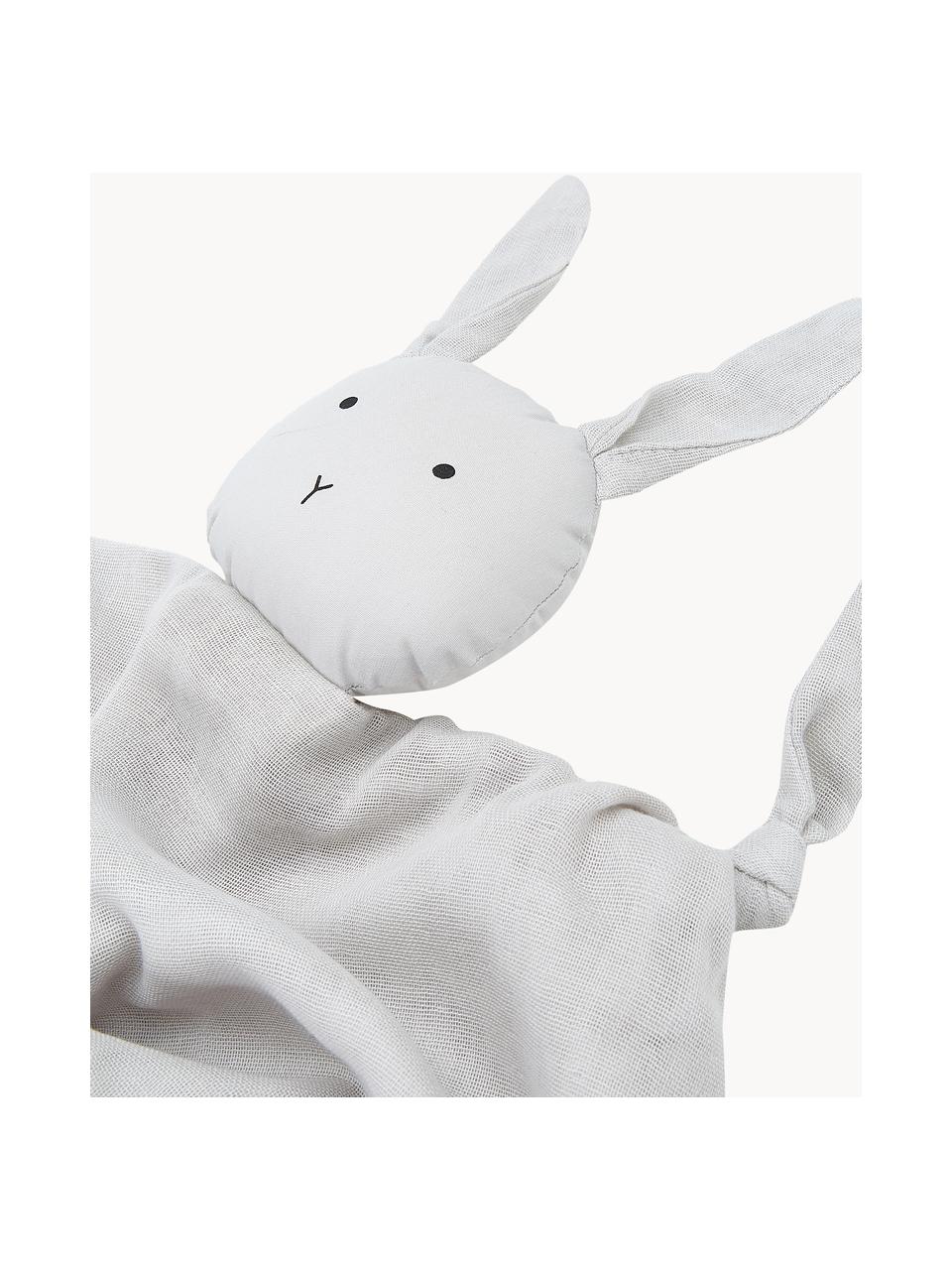 Doudou bébé Agnete, 100% coton bio, certifié Oeko-Tex, Blanc, larg. 35 x long. 35 cm