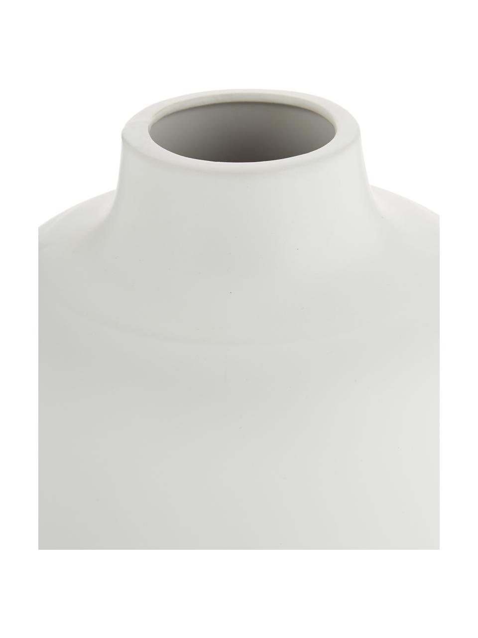 Jarrón de porcelana Belle, Porcelana, Blanco, Ø 17 x Al 20 cm