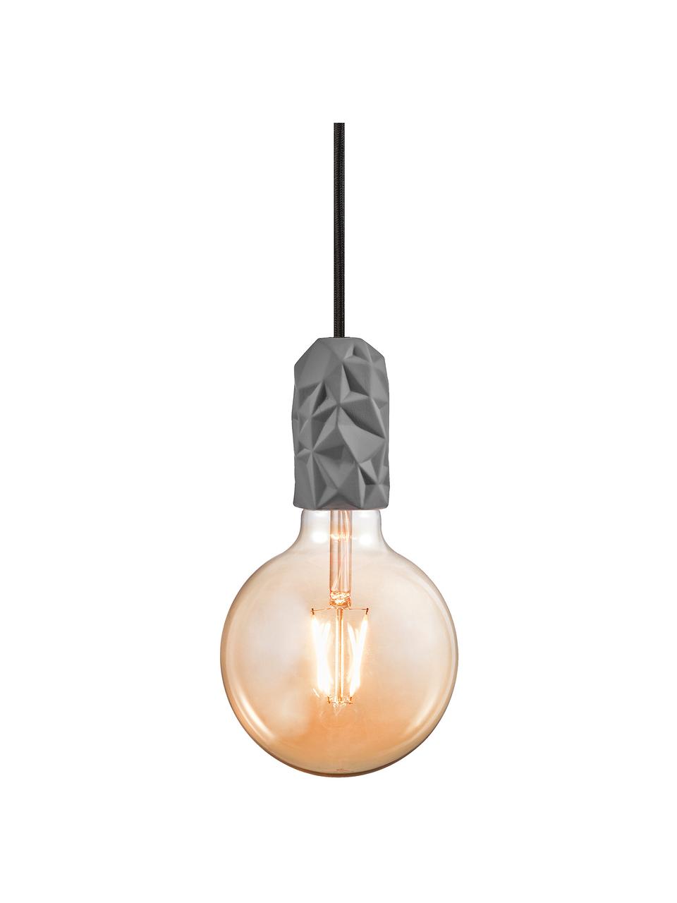 Lampada a sospensione in porcellana Hang, Grigio, Ø 5 x Alt. 9 cm