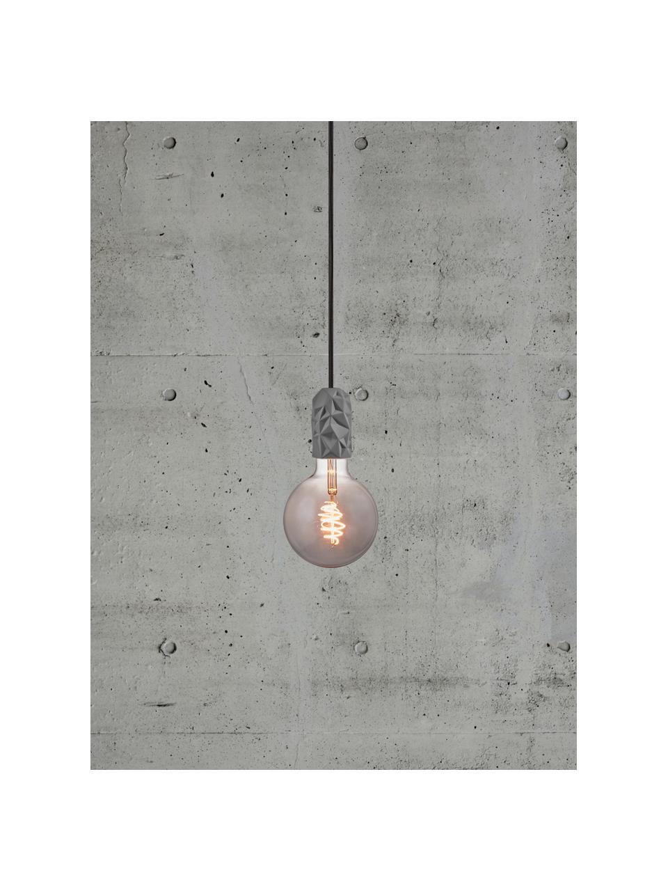 Kleine hanglamp Hang van porselein, Fitting: porselein, Grijs, Ø 5 x H 9 cm