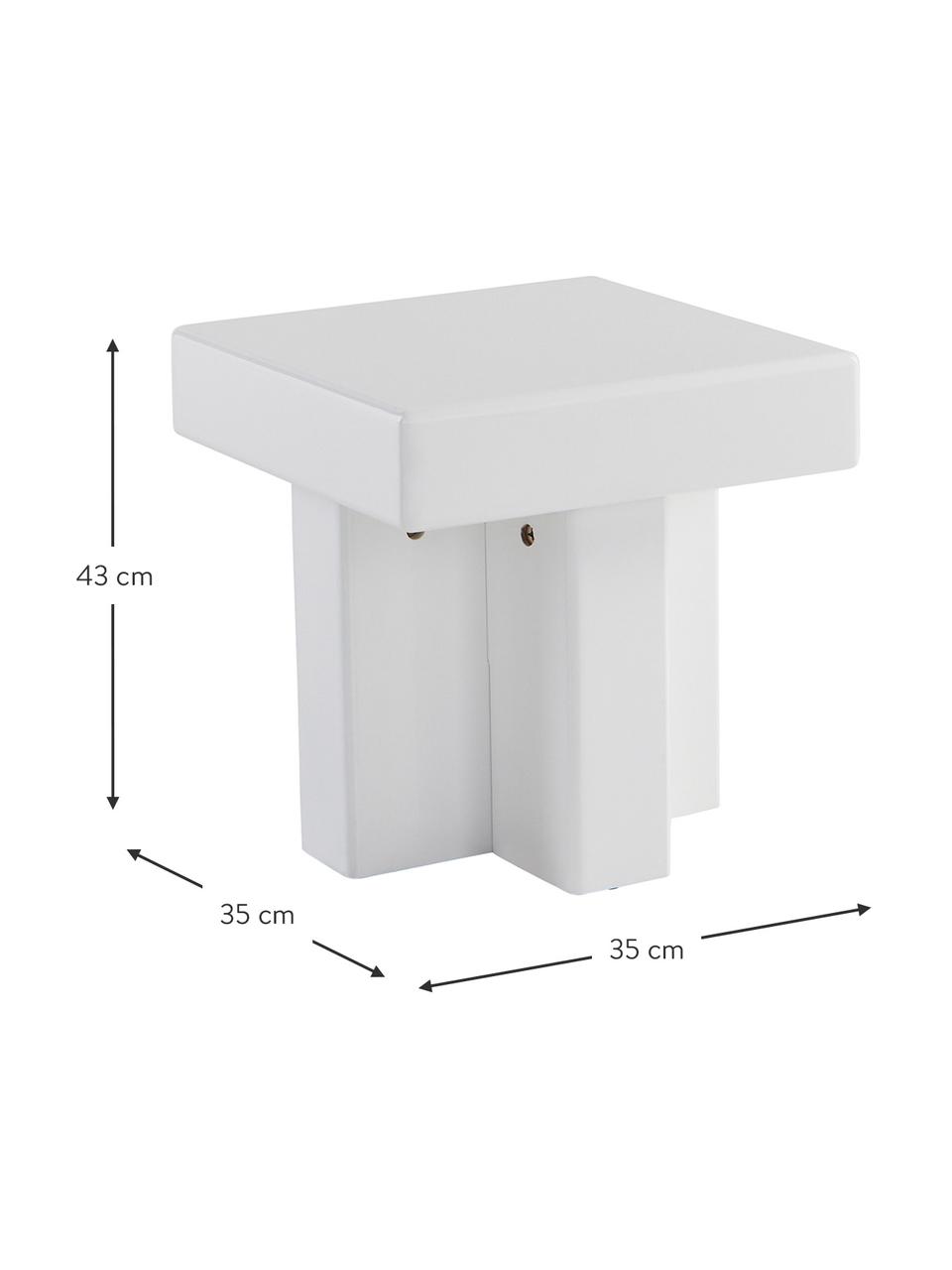 Bijzettafel Crozz in wit, Vezelplaat met gemiddelde dichtheid (MDF), gelakt, Hout, wit gelakt, B 40 x H 58 cm