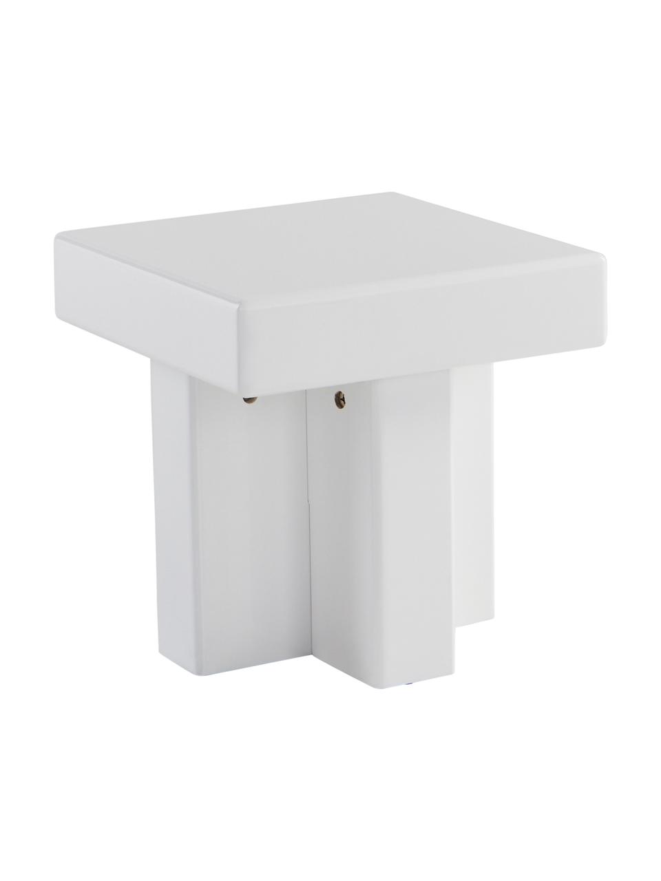 Mesa auxiliar Crozz, Tablero de fibras de densidad media (MDF) pintado, Madera pintada en blanco, B 40 x H 58 cm