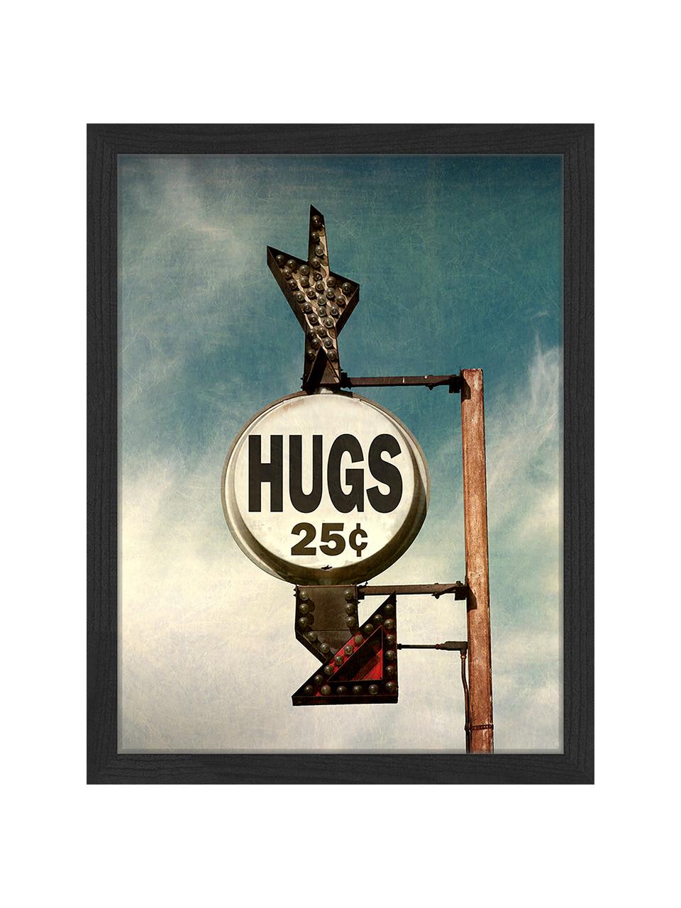 Ingelijste digitale print Hugs For 25C, Afbeelding: digitale print op papier,, Lijst: gelakt hout, Multicolour, B 33 cm x H 43 cm