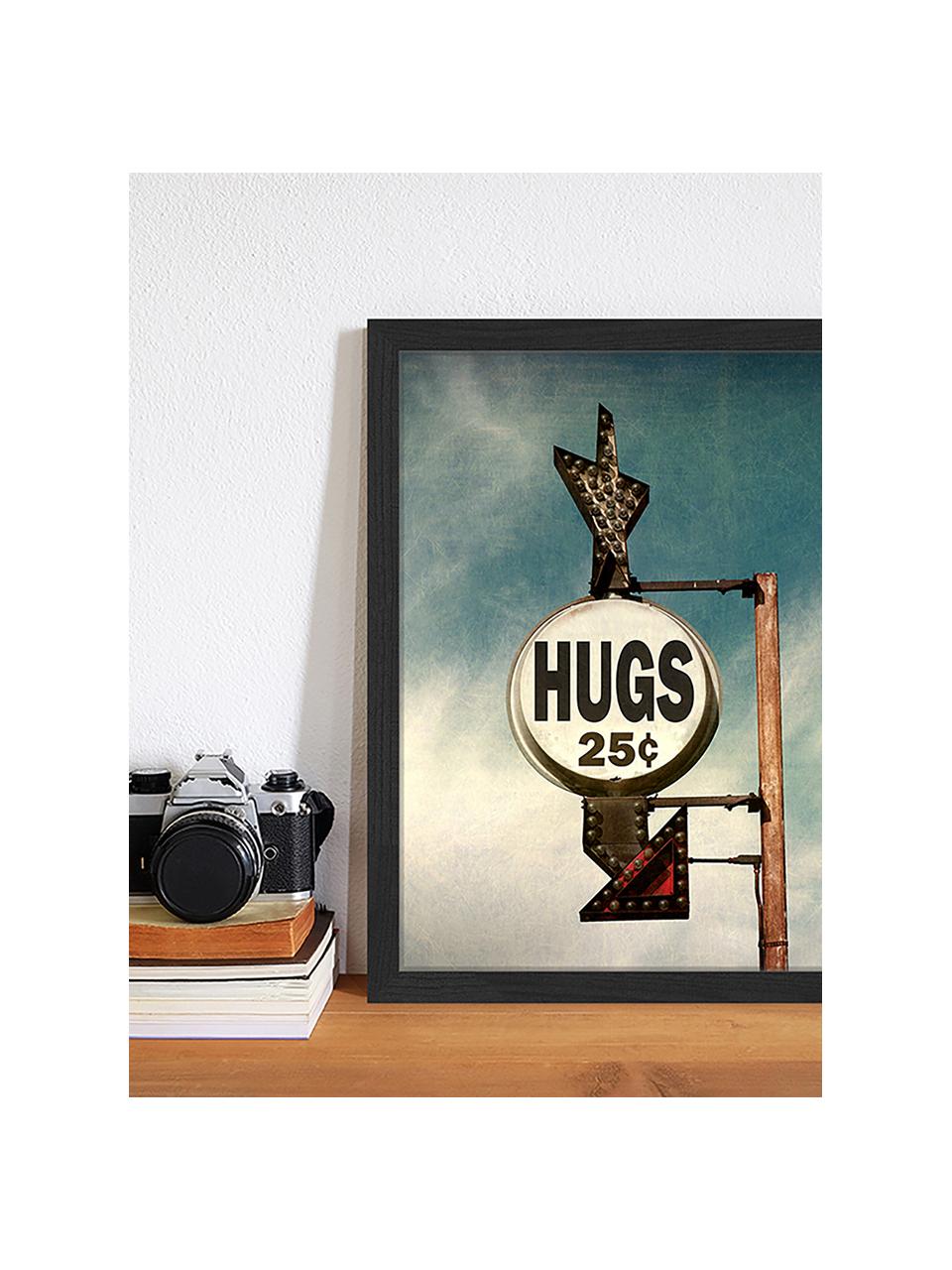 Gerahmter Digitaldruck Hugs For 25C, Bild: Digitaldruck auf Papier, , Rahmen: Holz, lackiert, Front: Plexiglas, Mehrfarbig, B 33 x H 43 cm